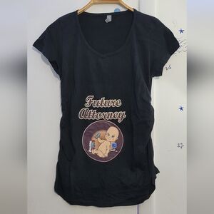 Pregnancy Baby Future Attorney T-shirt Maternity Baby Announcement Tee Size Med
